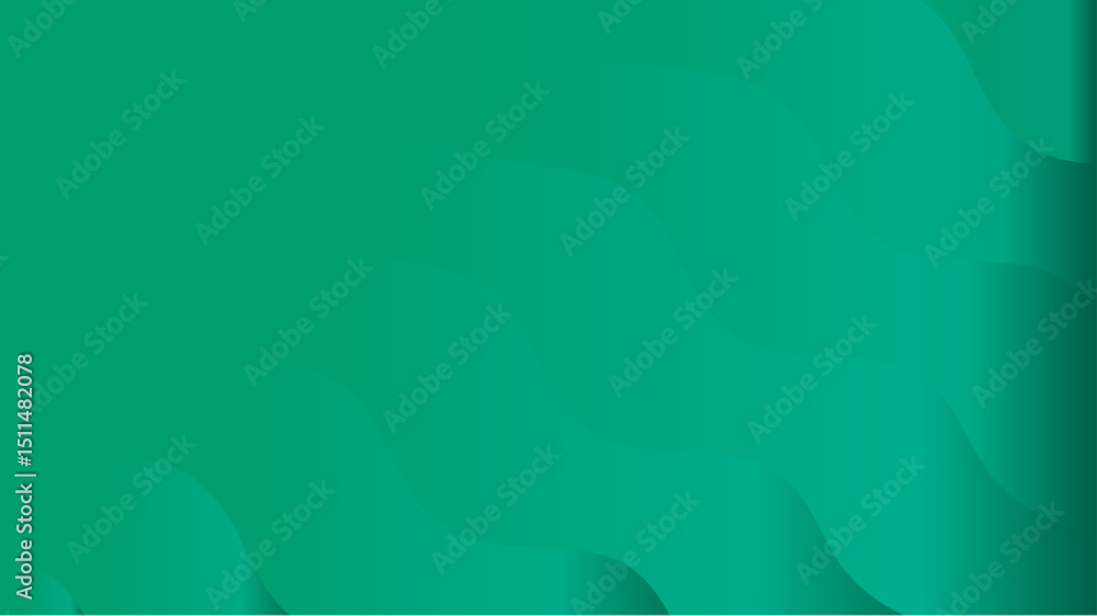 Aufkleber green gradient background with soft amorphous shapes for modern designs and calming visuals, creatin