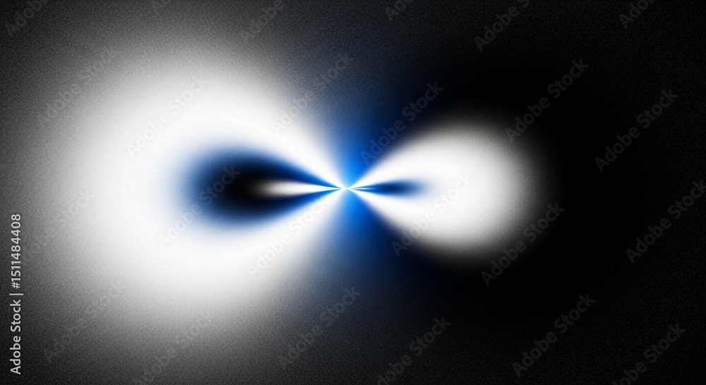 Poster dynamic abstract background with a prominent blue and white glow, creating a sense of futuristic mot