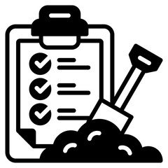 Site Preparation outline mixed icon © santerabos