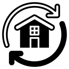 Redevelopment outline mixed icon