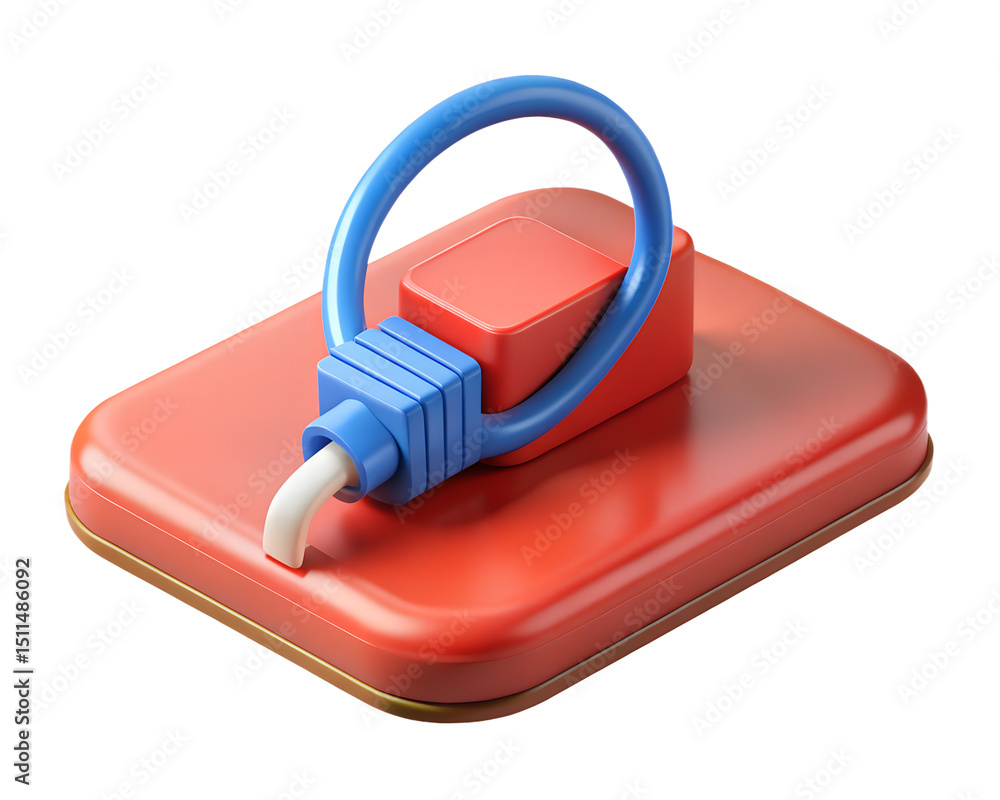 Poster a vibrant and modern 3d rendering showcasing a colorful plastic style icon against a transparent bac