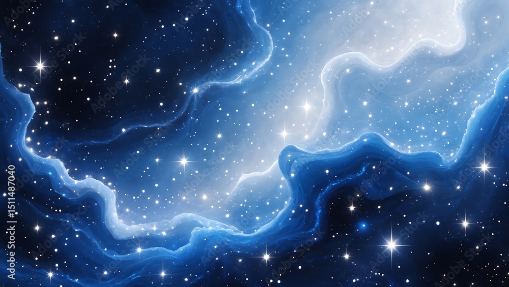 Canvas Prints majestic cosmic scene with sparkling stars and abstract nebula background