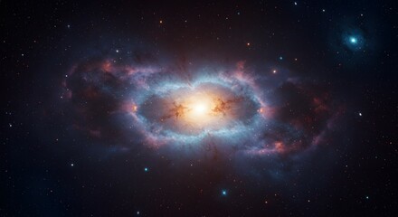 Cosmic Collision A Stunning Visualization of a Binary Star System's Nebula