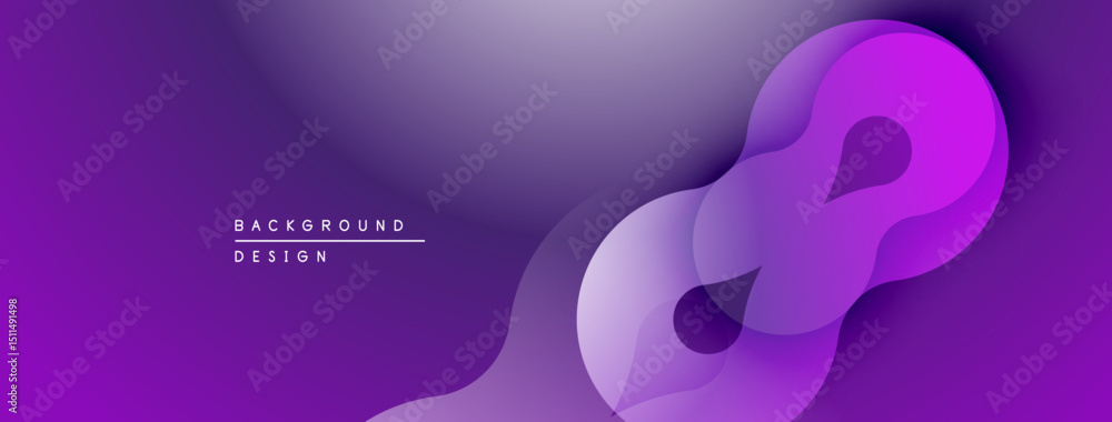 Aufkleber Abstract purple design features flowing shapes, gradient effect. Modern background suitable for digital projects.