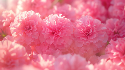 Blush Carnation Dream &ndash; Soft Pink Floral Art Print.Created byAI.