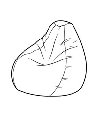 Bean Bag Line Art