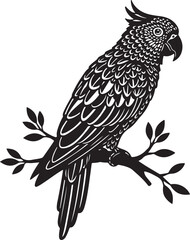 Fototapeta premium Wings of Elegance Parrot in Shadow