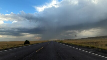 New Mexico Driving 0630 Quemado desert Road