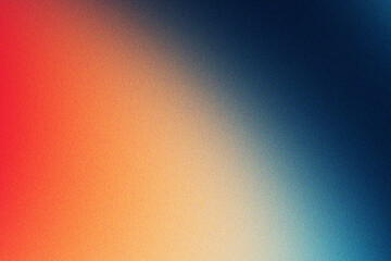 Abstract Gradient Texture Background Red, Orange, Beige, Blue, Dark Tones, Grainy Effect, Artistic...