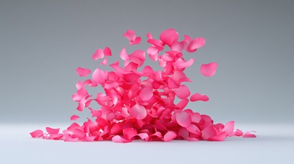 Falling Rose Petals: A Symphony of Pink