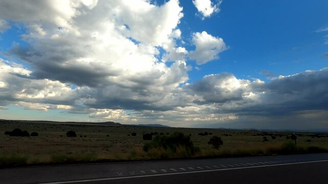New Mexico Driving 0391 Datil Quemado desert Road
