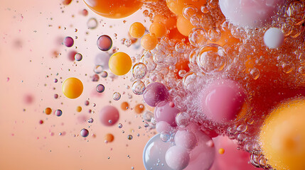 Abstract Colorful Bubble Explosion