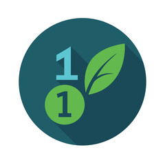 Conceptual illustration showcasing a one and one equals two concept combined with nature elements