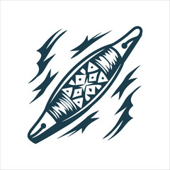 Thai Silk Weaving Shuttle Vector Illustration