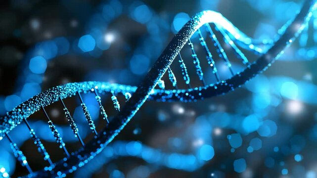 Ultra HD Abstract shining DNA motion video glossy double helix animated video glossy DNA structure animation video DNA video - Powered by Adobe