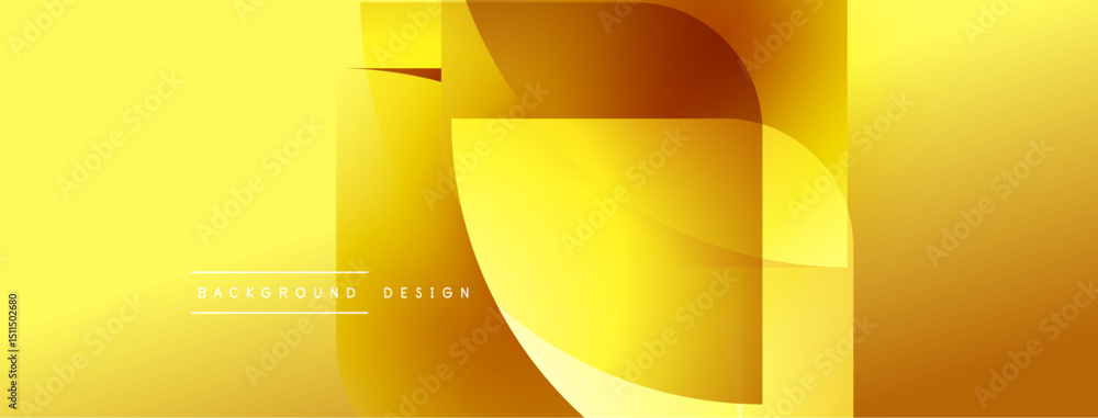 Aufkleber abstract golden layers create dynamic composition. smooth gradients, modern design, elegant visual e