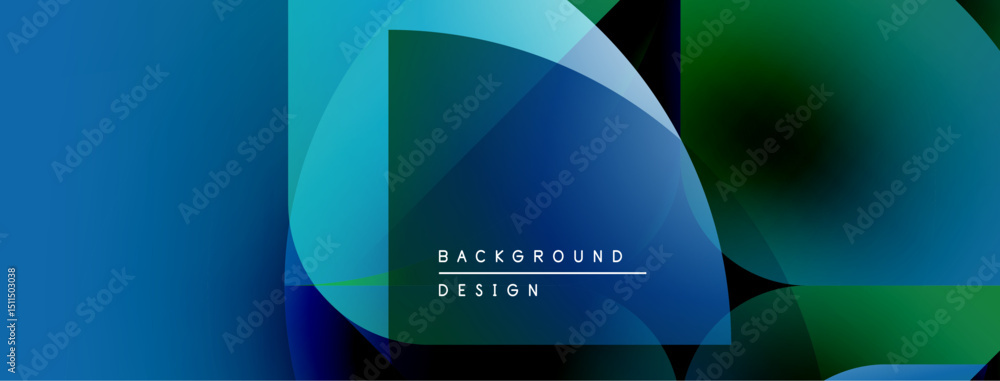 Aufkleber Abstract gradients blend, creating dynamic visual effect. Blue, green hues dominate composition. Text reads background design.