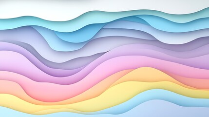 Obraz premium Abstract layered wavy colorful background