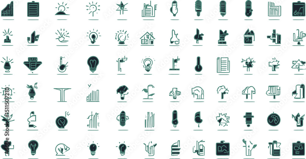 Poster set of vector business web icons with symbols for internet design