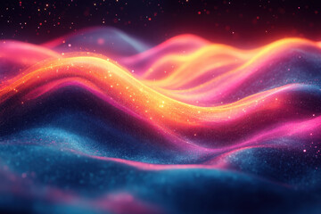 Colorful waves on abstract background.