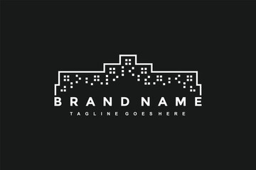 city ​​building silhouette logo