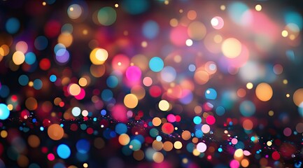 Naklejka premium Abstract bokeh explosion of vibrant colors