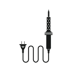 soldering iron icon in flat style