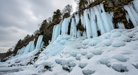 Frozen Waterfall Creates a Winter Wonderland in Nature