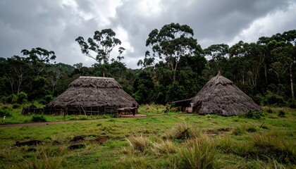 Dark Abandoned Herero Camp with Tribal Heritage and Ancestral Spirits