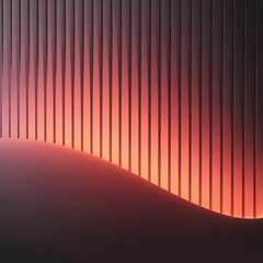 Modern Abstract Vertical Stripes Background with Warm Sunset Gradient and Silk-Like Shimmer