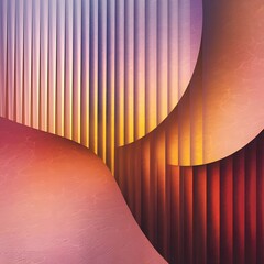 Modern Abstract Vertical Stripes Background with Warm Sunset Gradient and Silk-Like Shimmer