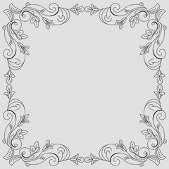 Decorative vintage frames and borders. Vector design. floral ornament.