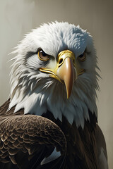 Obraz premium Majestic Bald Eagle: Iconic Symbol of Freedom & Power