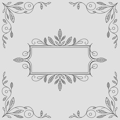 Decorative vintage frames and borders. Vector design. floral ornament.