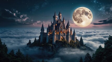 halloween night scene