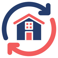 Redevelopment solid color icon