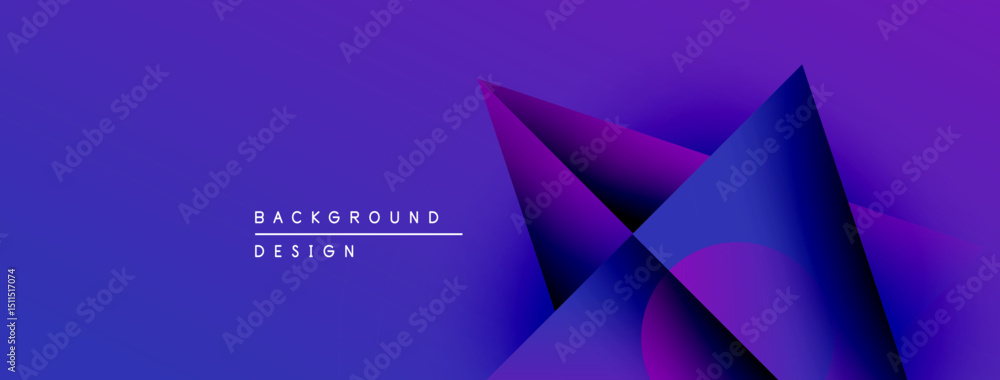 Aufkleber abstract geometric shapes overlap, creating vibrant purple gradient effect. modern design suitable f