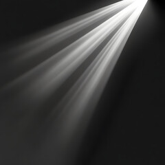 Bright Light Rays on Black Background