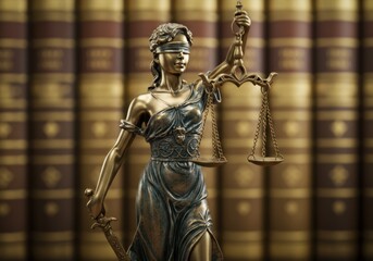 Obraz premium Lady Justice holding scale of justice.