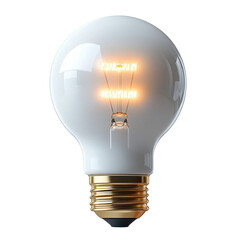 A minimalist image showcasing a glowing vintage-style led light bulb emitting warm light