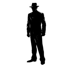Mafia silhouette vector
