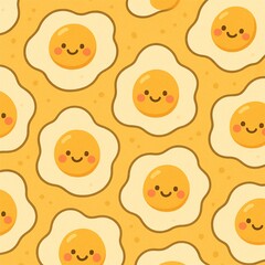 seamless pattern with sweet egg