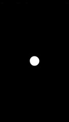 Centered White Circle on Black Background with Shadow