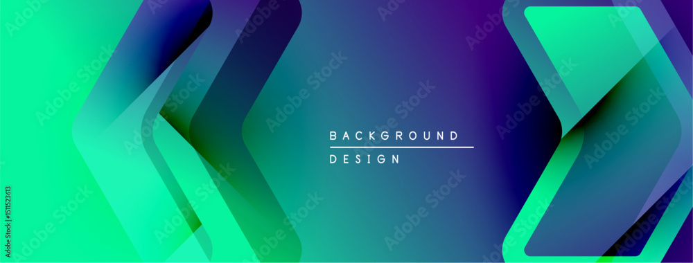 Aufkleber Abstract gradient background. Overlapping layers create dynamic visual effect. Modern design suitable for banners, headers, presentations.