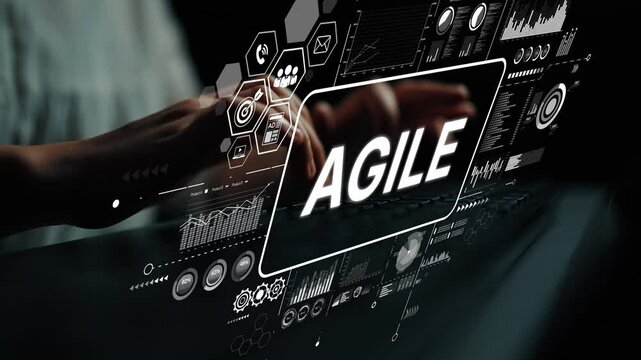 Dynamic Representation of Agile Methodology with Data Visualization and Technology Concepts. Asymptotic smart data analytic.