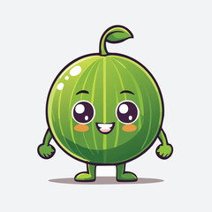 Gooseberry in cute cartoon character style with expressive face and limbs.