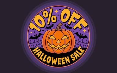 10% Off Halloween Disocunt Tag