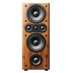 High-Quality Wooden Loudspeaker with Multiple Drivers for Enhanced Audio Fidelity