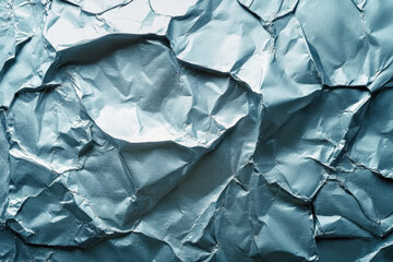 Fototapeta premium Blue foil shining on white surface.