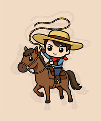 Chibi Wild West Horse Rider Cute Cowboy Adventures